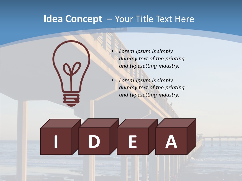 California Low Blue PowerPoint Template