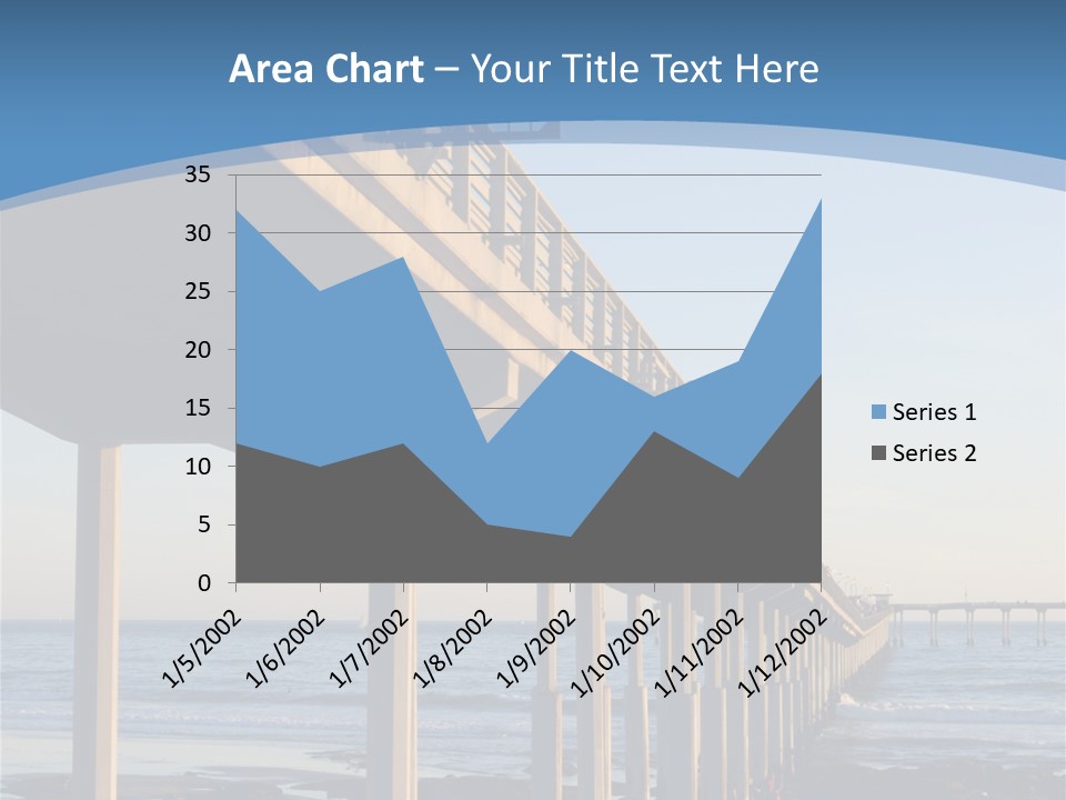California Low Blue PowerPoint Template