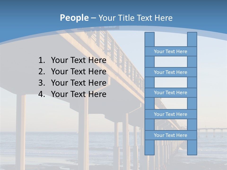 California Low Blue PowerPoint Template