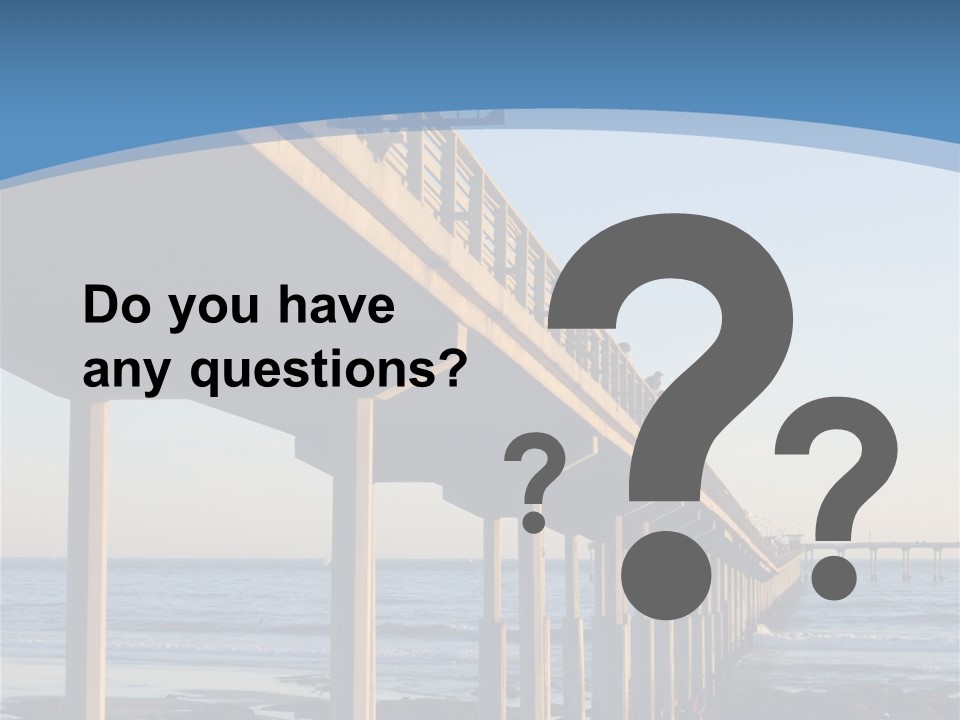 California Low Blue PowerPoint Template