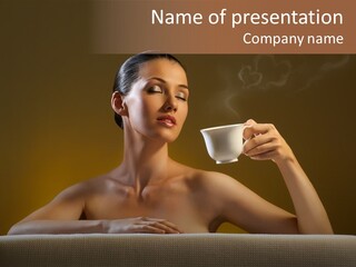 Coffee Fashion Dark PowerPoint Template