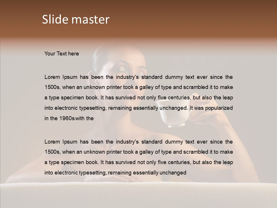 Coffee Fashion Dark PowerPoint Template