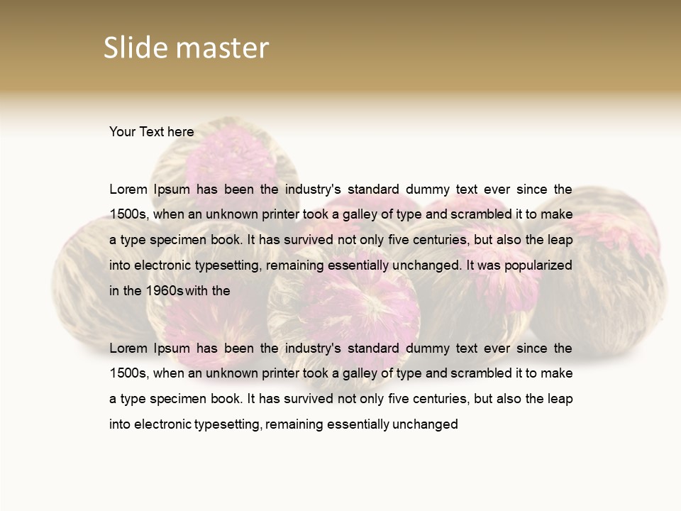 Flower Drink Lifestyle PowerPoint Template