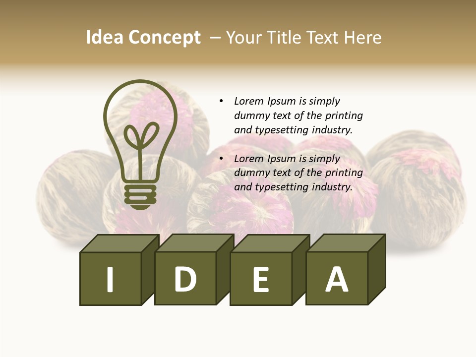 Flower Drink Lifestyle PowerPoint Template