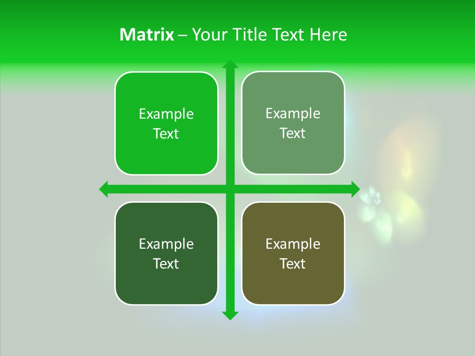 Green Pattern Blue PowerPoint Template