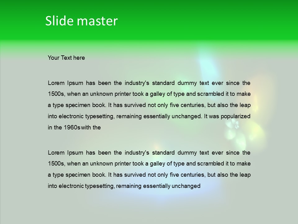 Green Pattern Blue PowerPoint Template