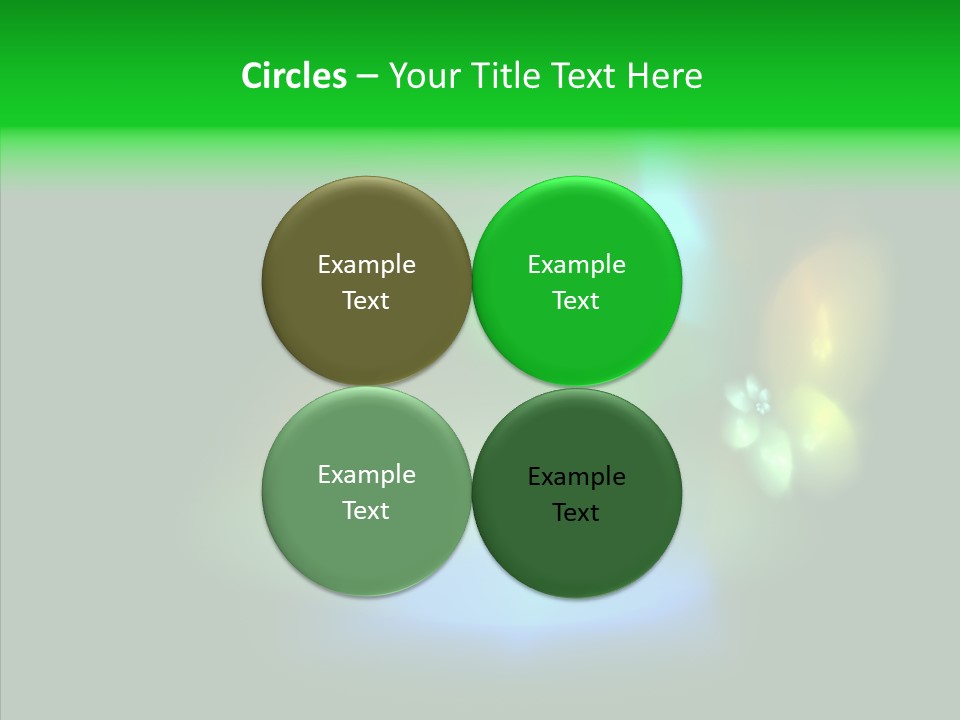 Green Pattern Blue PowerPoint Template