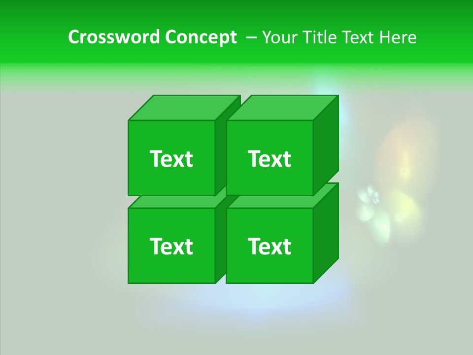 Green Pattern Blue PowerPoint Template