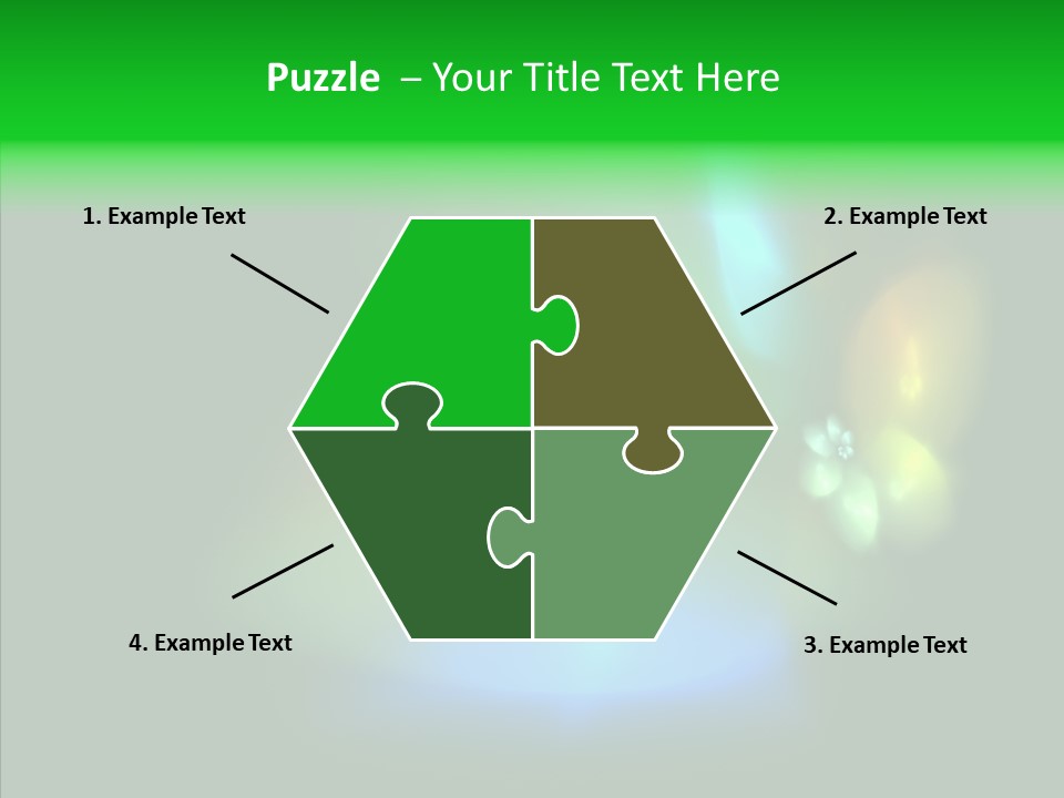 Green Pattern Blue PowerPoint Template