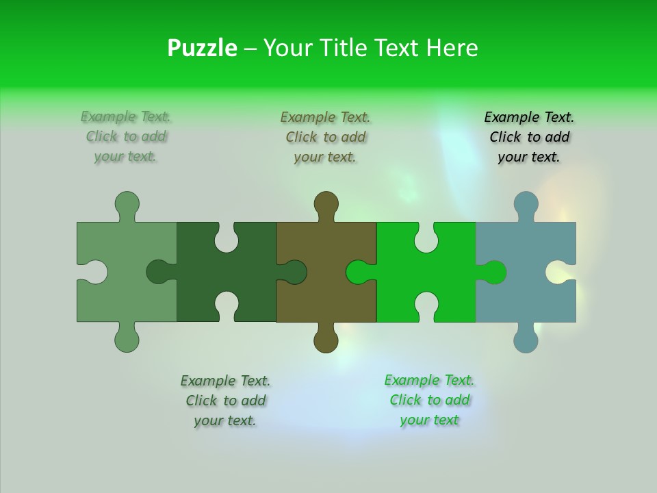 Green Pattern Blue PowerPoint Template