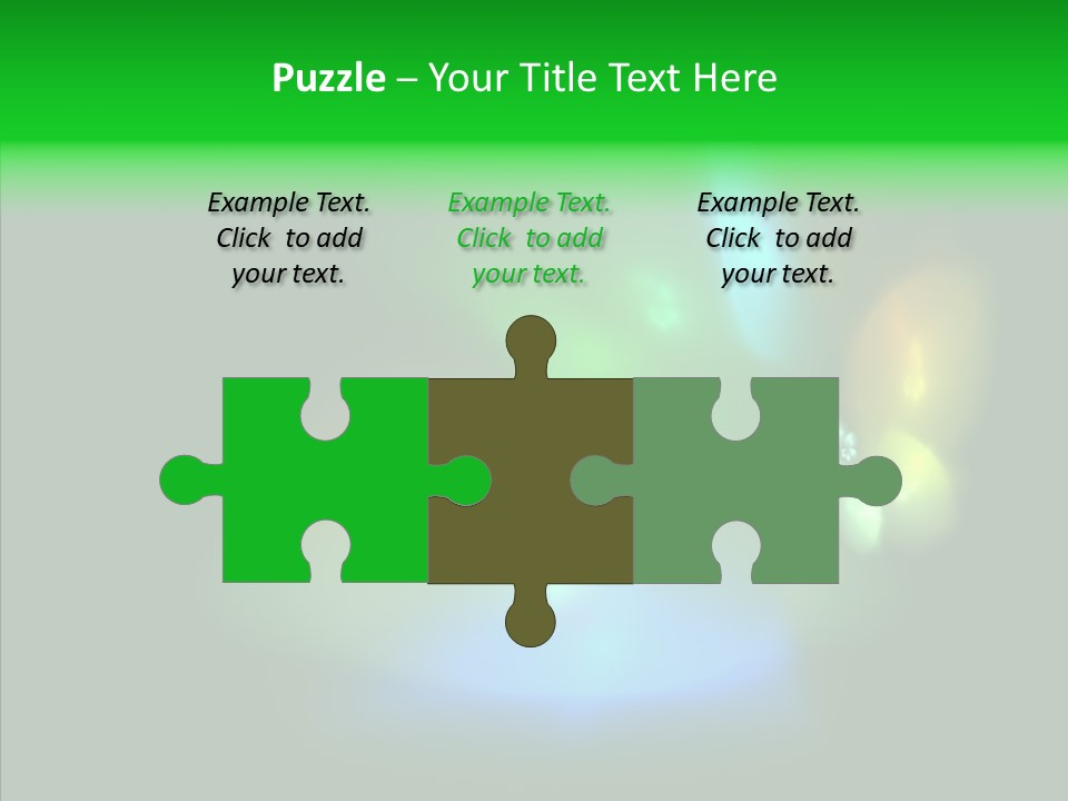 Green Pattern Blue PowerPoint Template