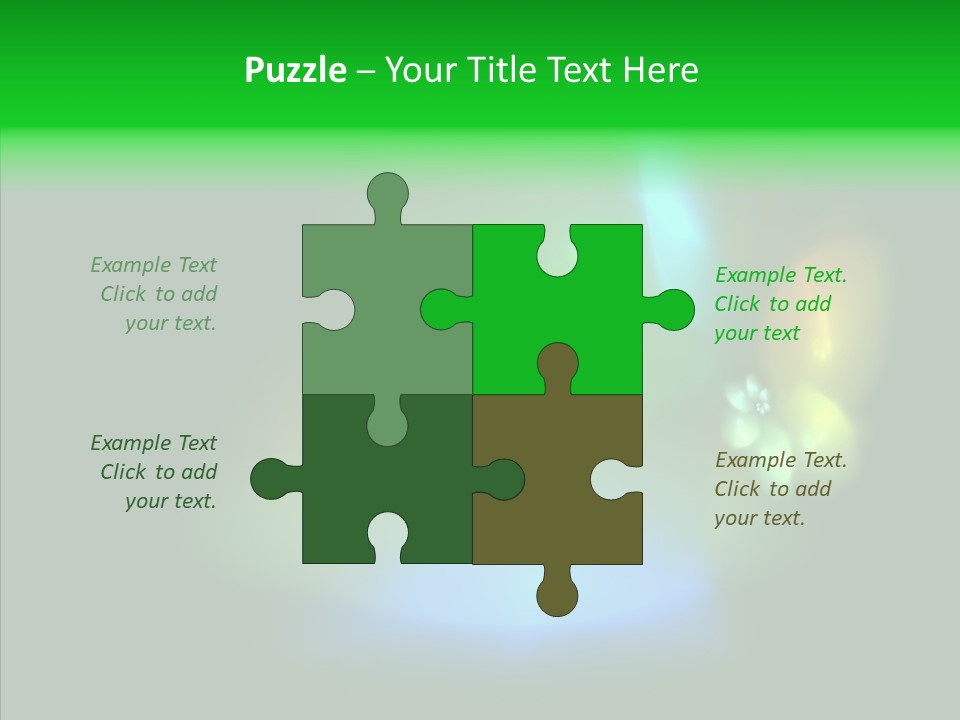 Green Pattern Blue PowerPoint Template