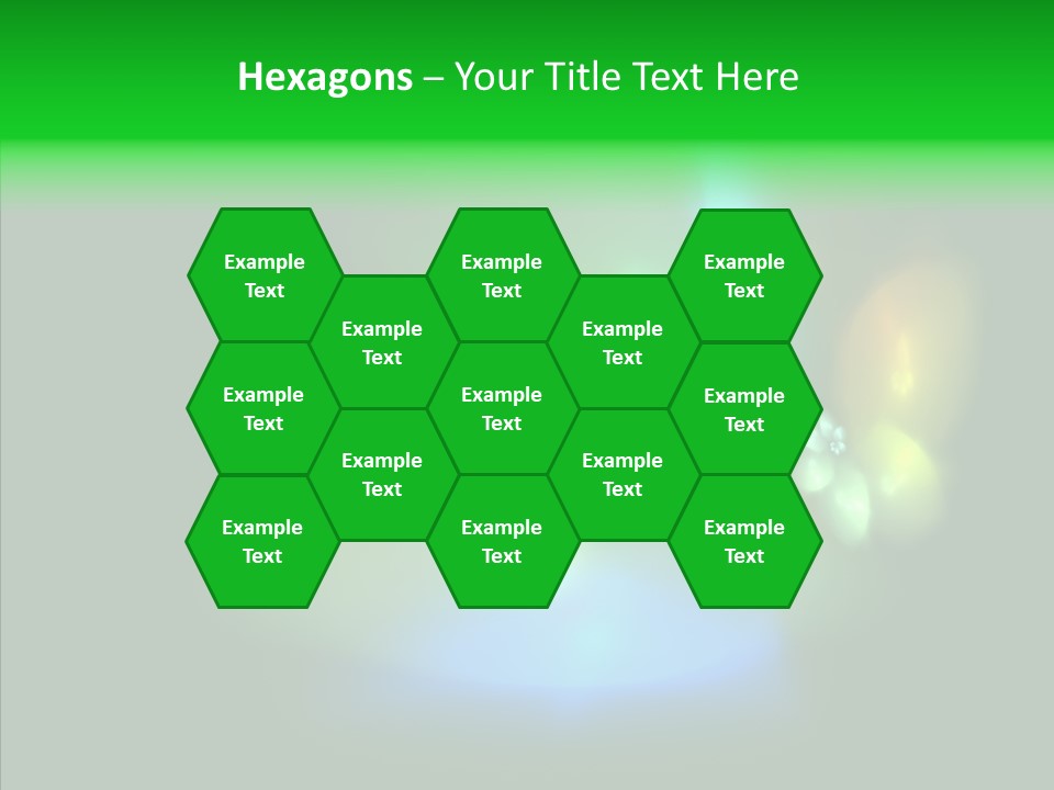 Green Pattern Blue PowerPoint Template