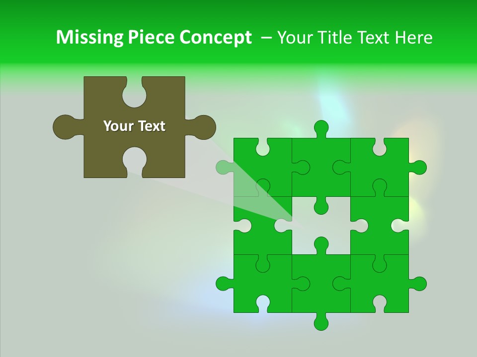 Green Pattern Blue PowerPoint Template