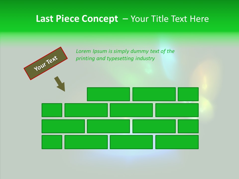 Green Pattern Blue PowerPoint Template