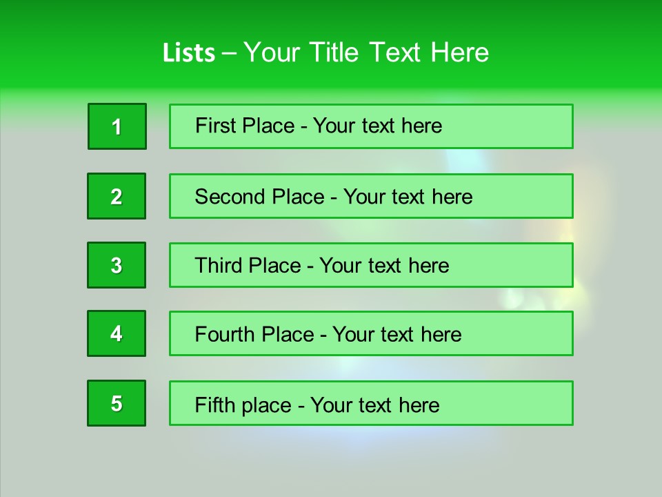 Green Pattern Blue PowerPoint Template