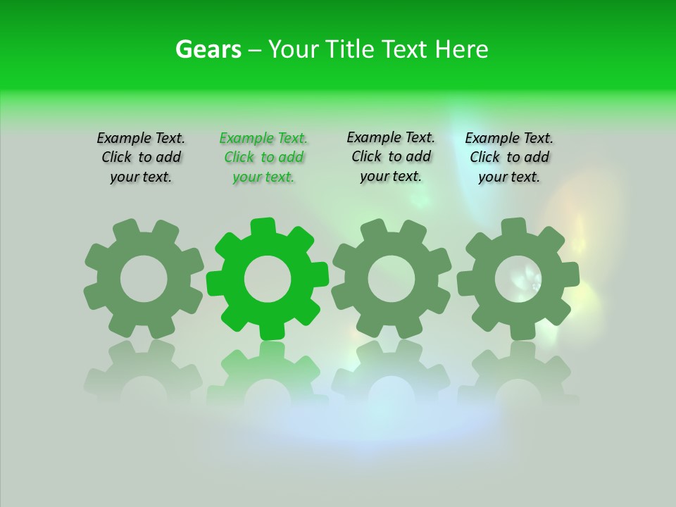 Green Pattern Blue PowerPoint Template