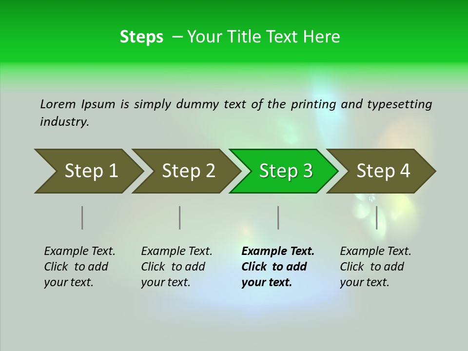 Green Pattern Blue PowerPoint Template