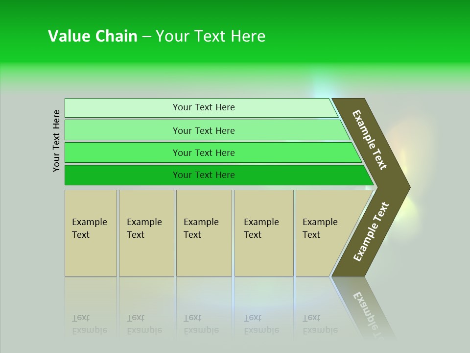 Green Pattern Blue PowerPoint Template