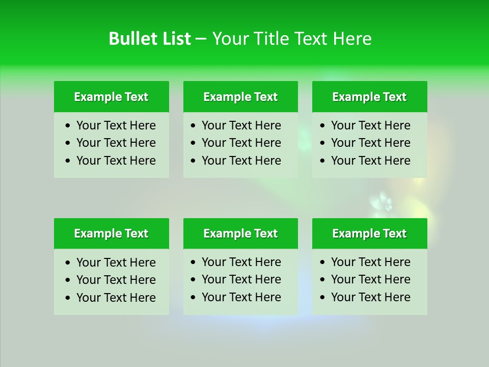 Green Pattern Blue PowerPoint Template