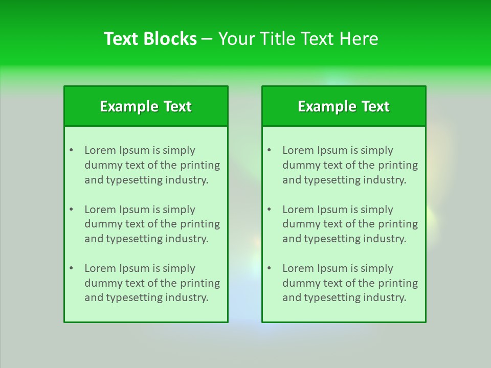 Green Pattern Blue PowerPoint Template