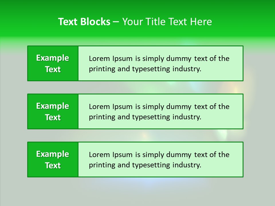Green Pattern Blue PowerPoint Template