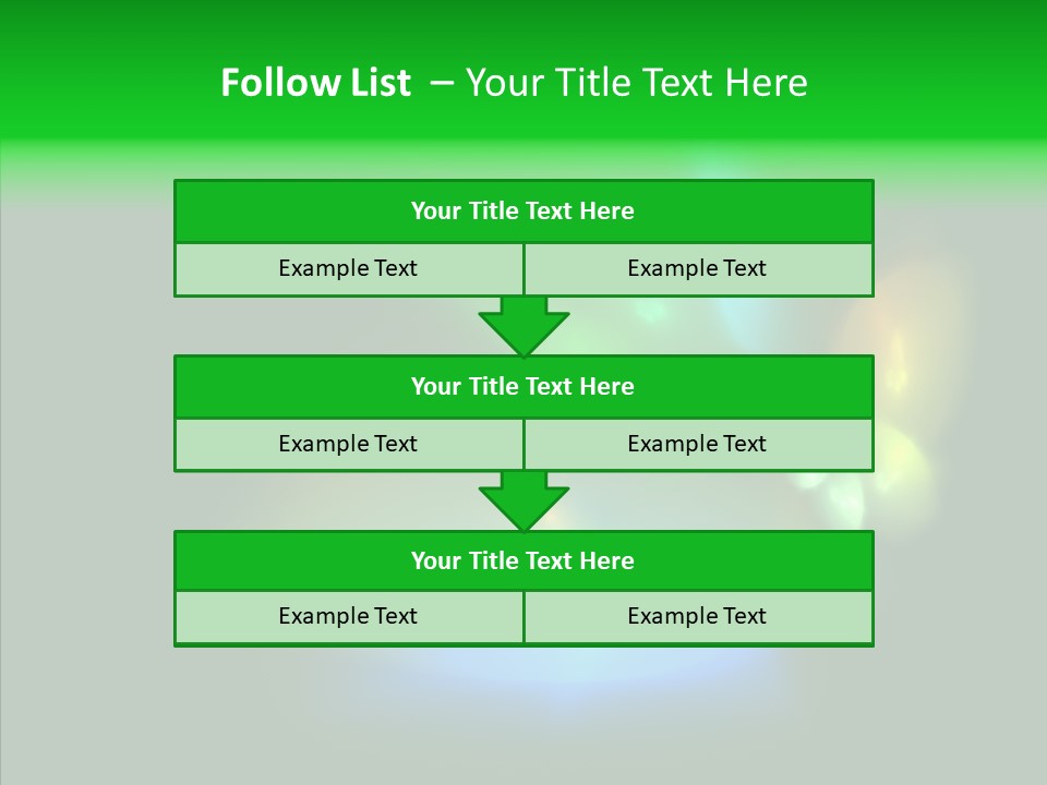 Green Pattern Blue PowerPoint Template