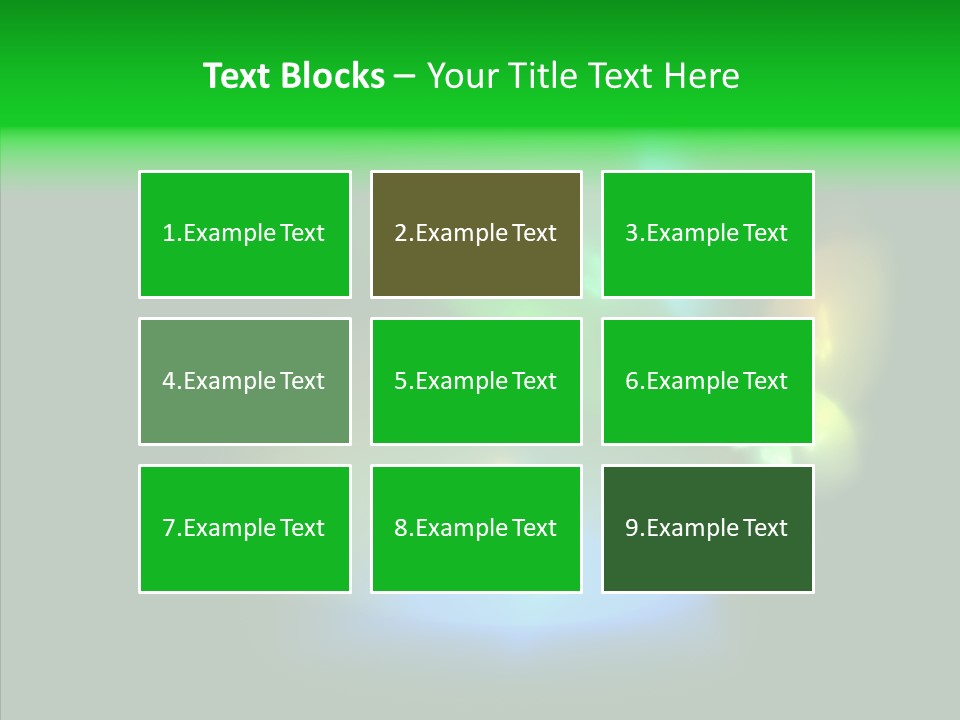 Green Pattern Blue PowerPoint Template