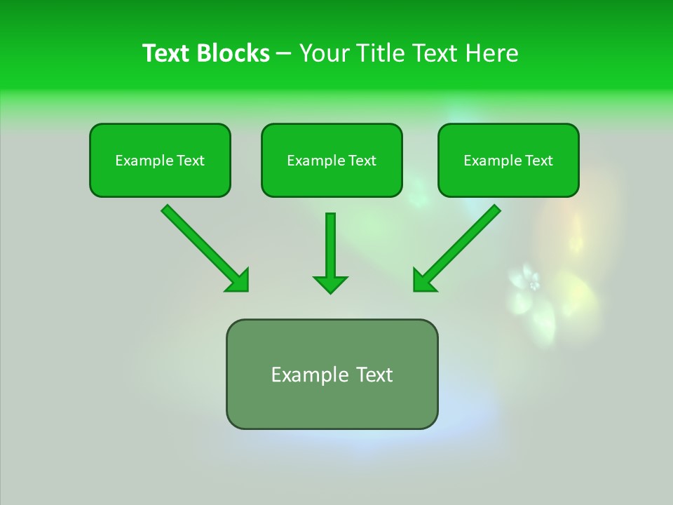 Green Pattern Blue PowerPoint Template