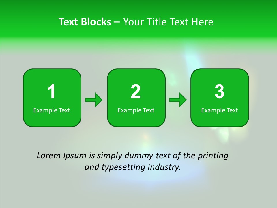 Green Pattern Blue PowerPoint Template