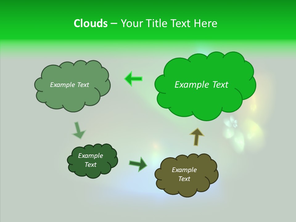 Green Pattern Blue PowerPoint Template