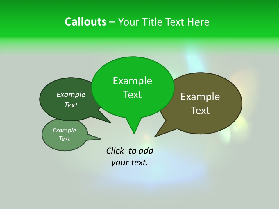 Green Pattern Blue PowerPoint Template