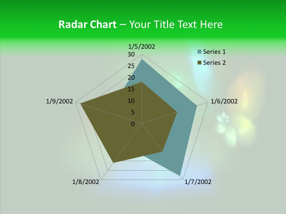 Green Pattern Blue PowerPoint Template