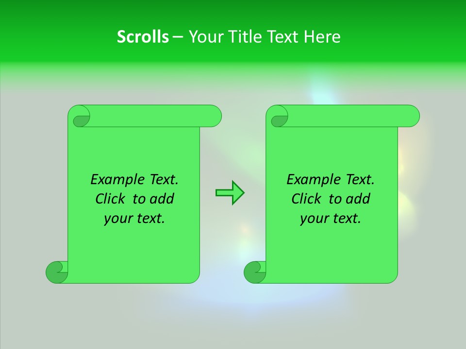 Green Pattern Blue PowerPoint Template