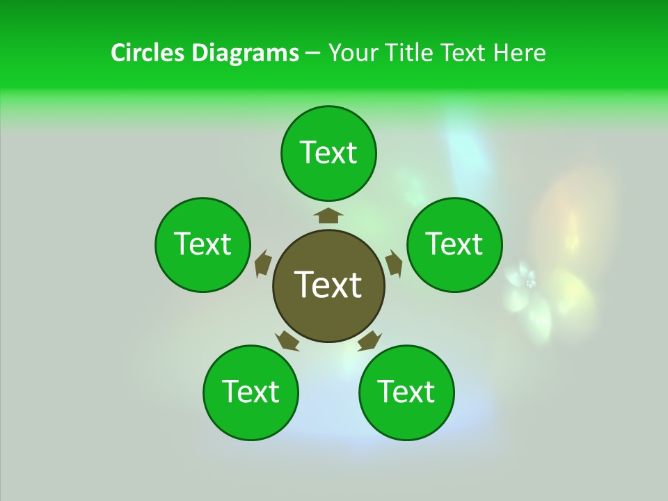 Green Pattern Blue PowerPoint Template