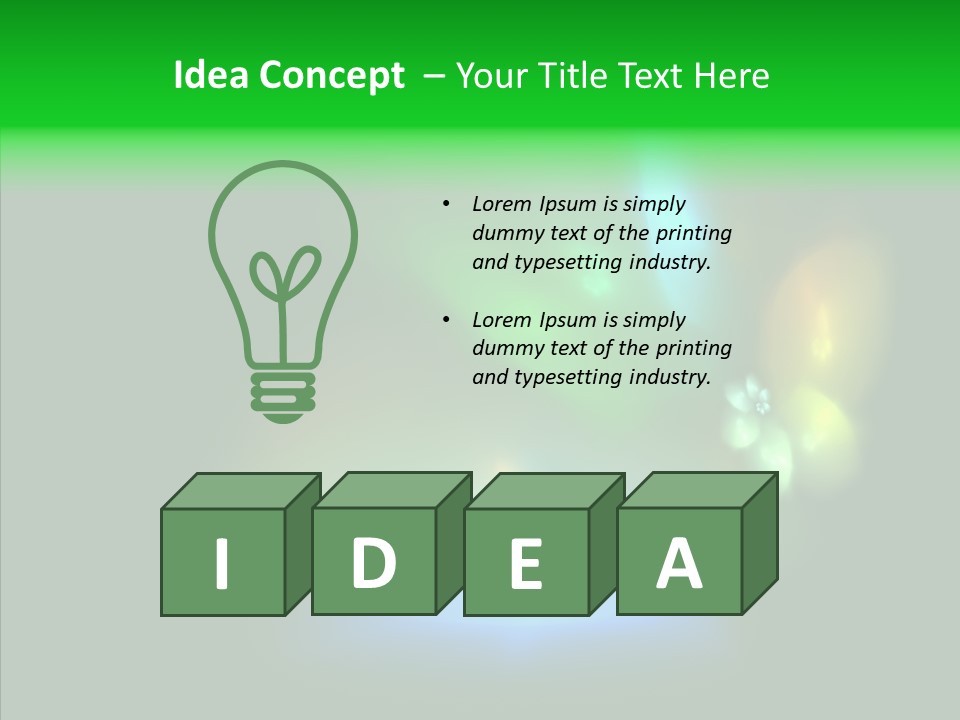 Green Pattern Blue PowerPoint Template