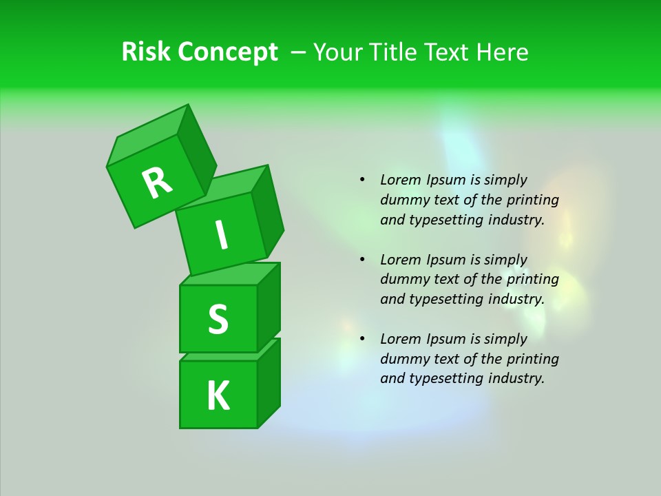 Green Pattern Blue PowerPoint Template