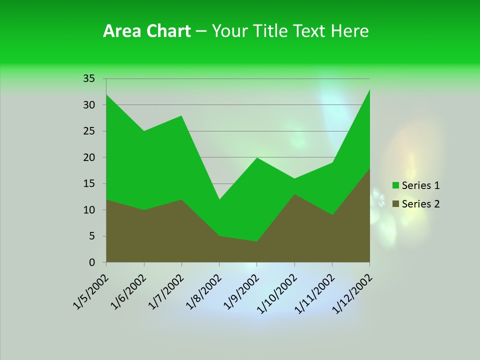 Green Pattern Blue PowerPoint Template