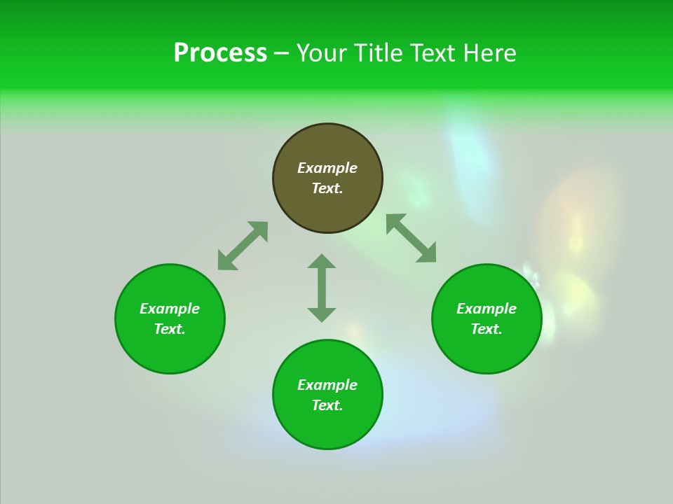 Green Pattern Blue PowerPoint Template