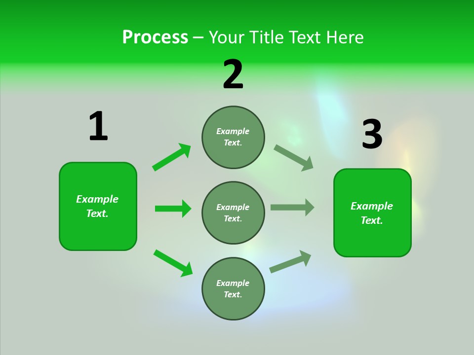 Green Pattern Blue PowerPoint Template