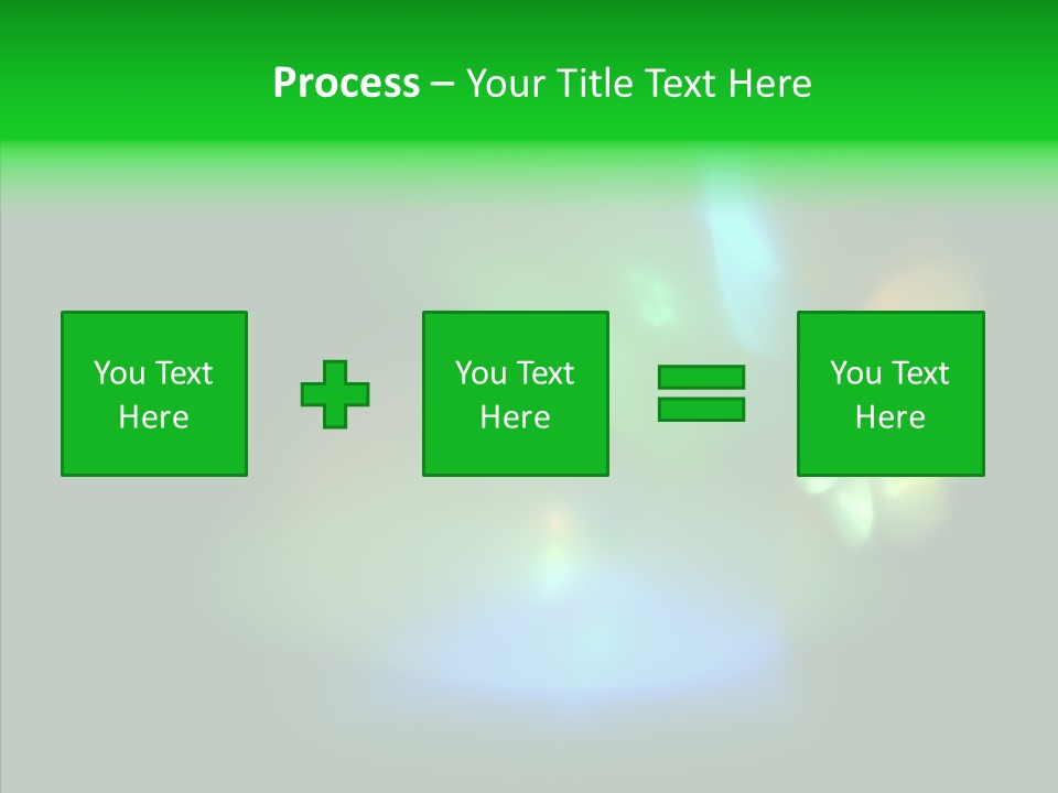 Green Pattern Blue PowerPoint Template