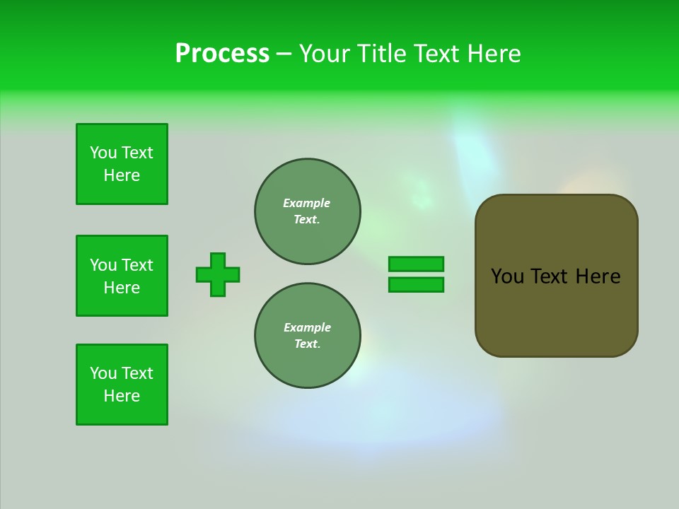 Green Pattern Blue PowerPoint Template