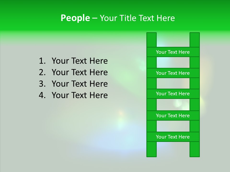 Green Pattern Blue PowerPoint Template