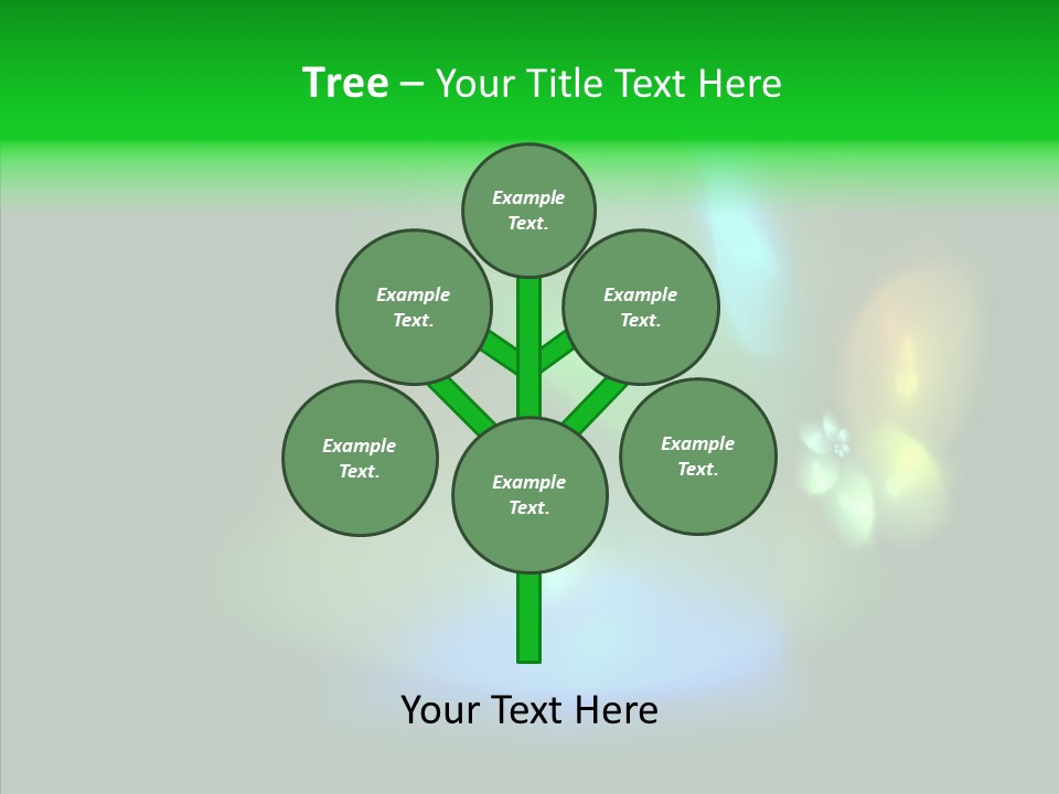 Green Pattern Blue PowerPoint Template