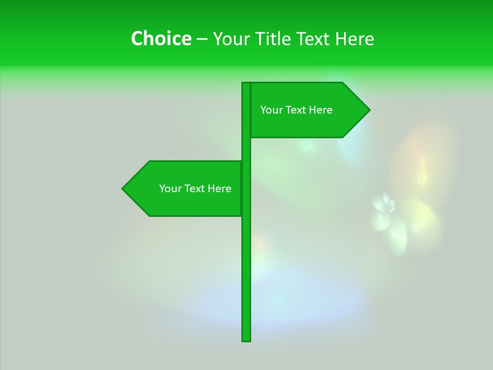 Green Pattern Blue PowerPoint Template