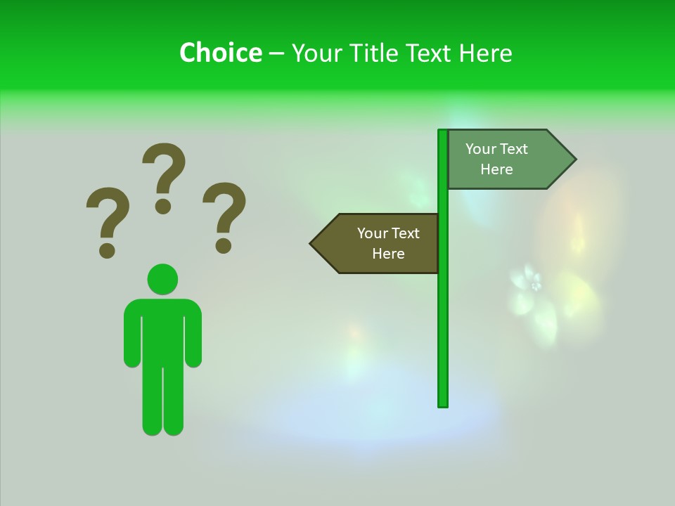 Green Pattern Blue PowerPoint Template