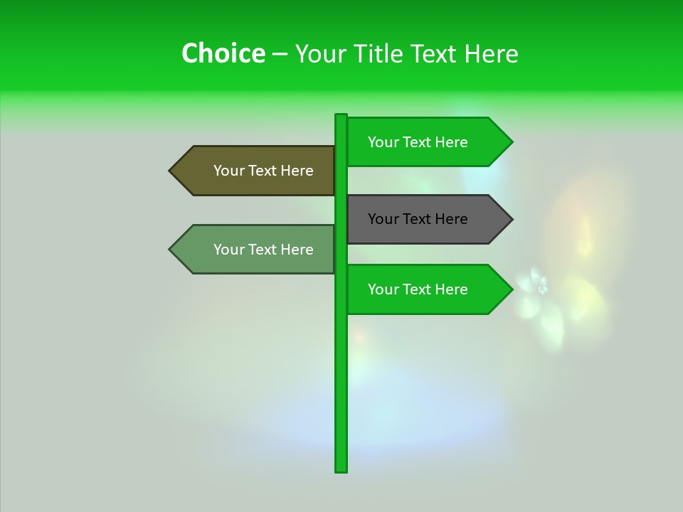 Green Pattern Blue PowerPoint Template
