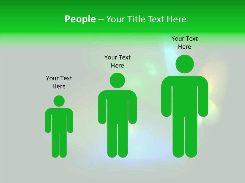 Green Pattern Blue PowerPoint Template