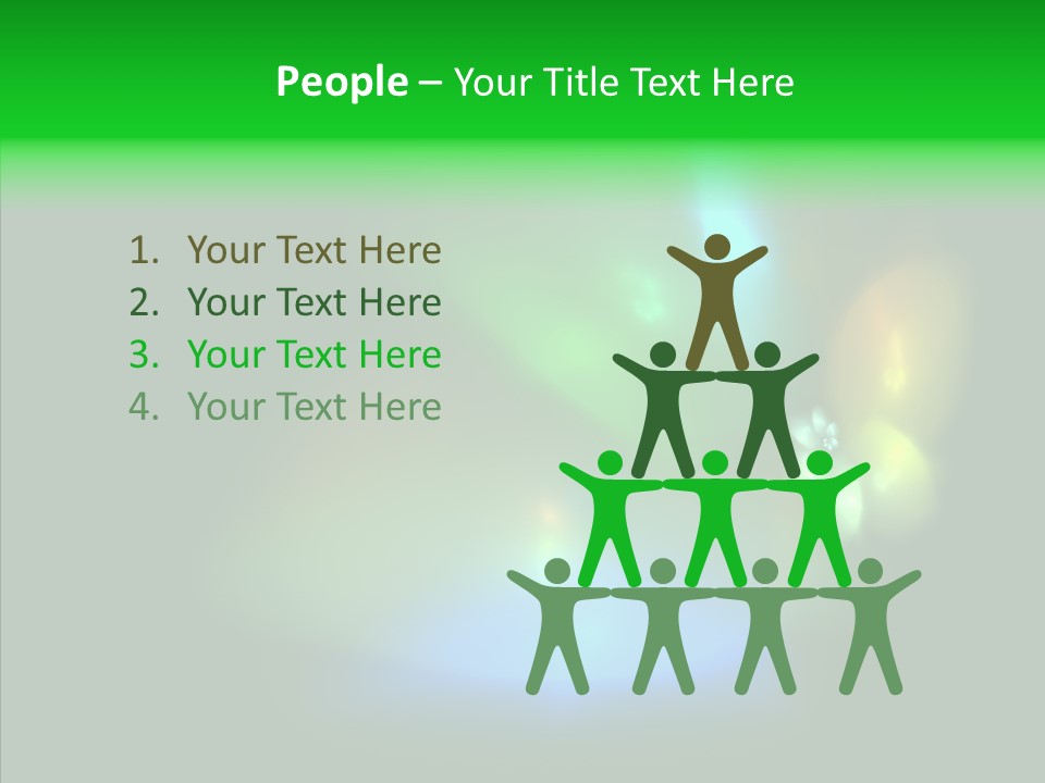 Green Pattern Blue PowerPoint Template