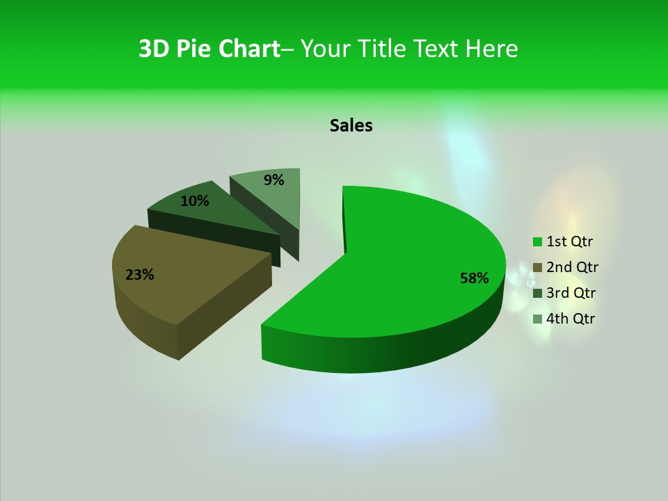 Green Pattern Blue PowerPoint Template